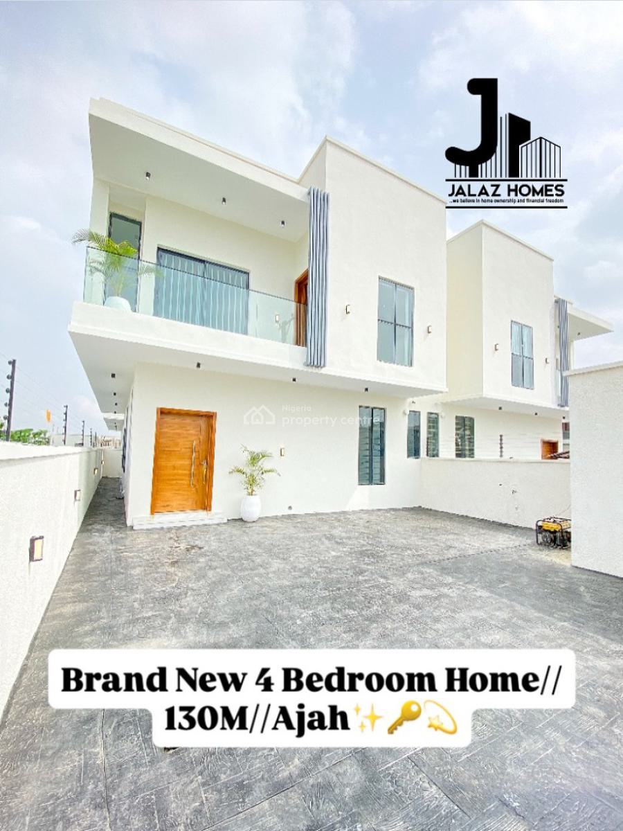 Brand New 4 Bedroom Semi Detached Home with a Bq, Ajah, Lagos, House for Sale
