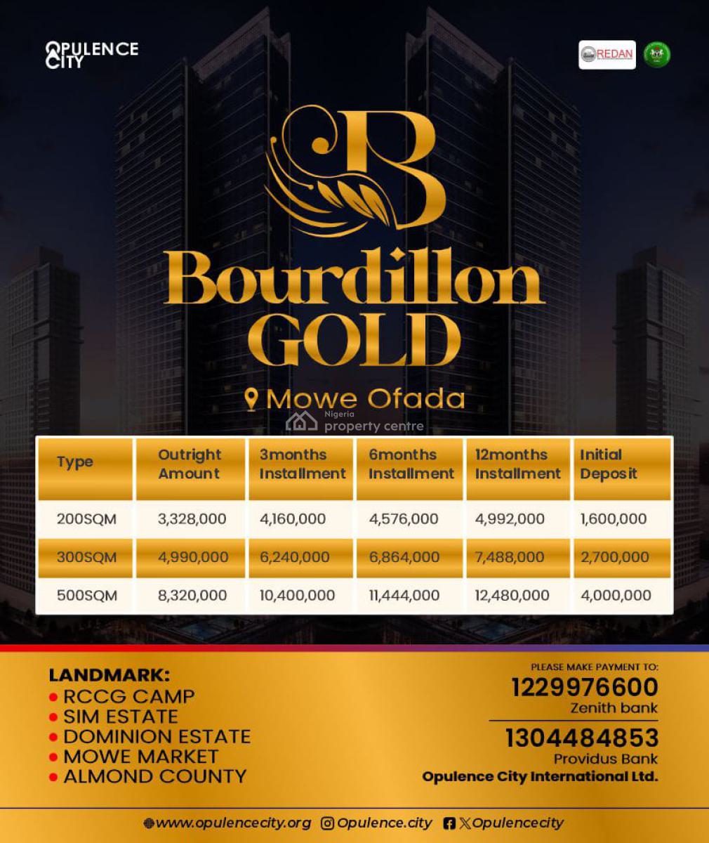 Rccg Camp- Bourdillon Gold Estate, Rccg Camp, Mowe Ofada, Ogun, Land for Sale