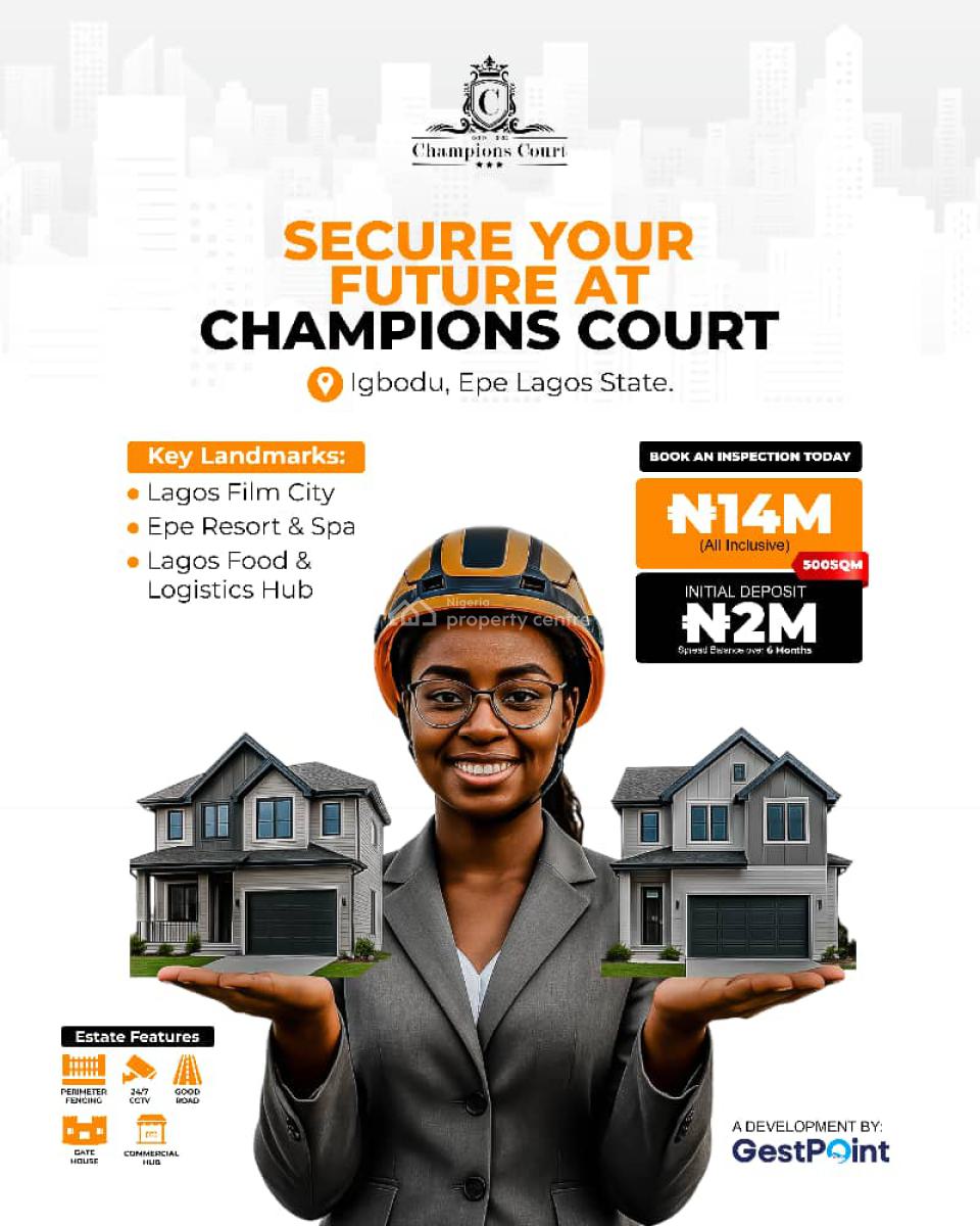 C of O. Buy & Build Champions Court Estate, Lekki International Airport, Epe, Lagos, Land for Sale