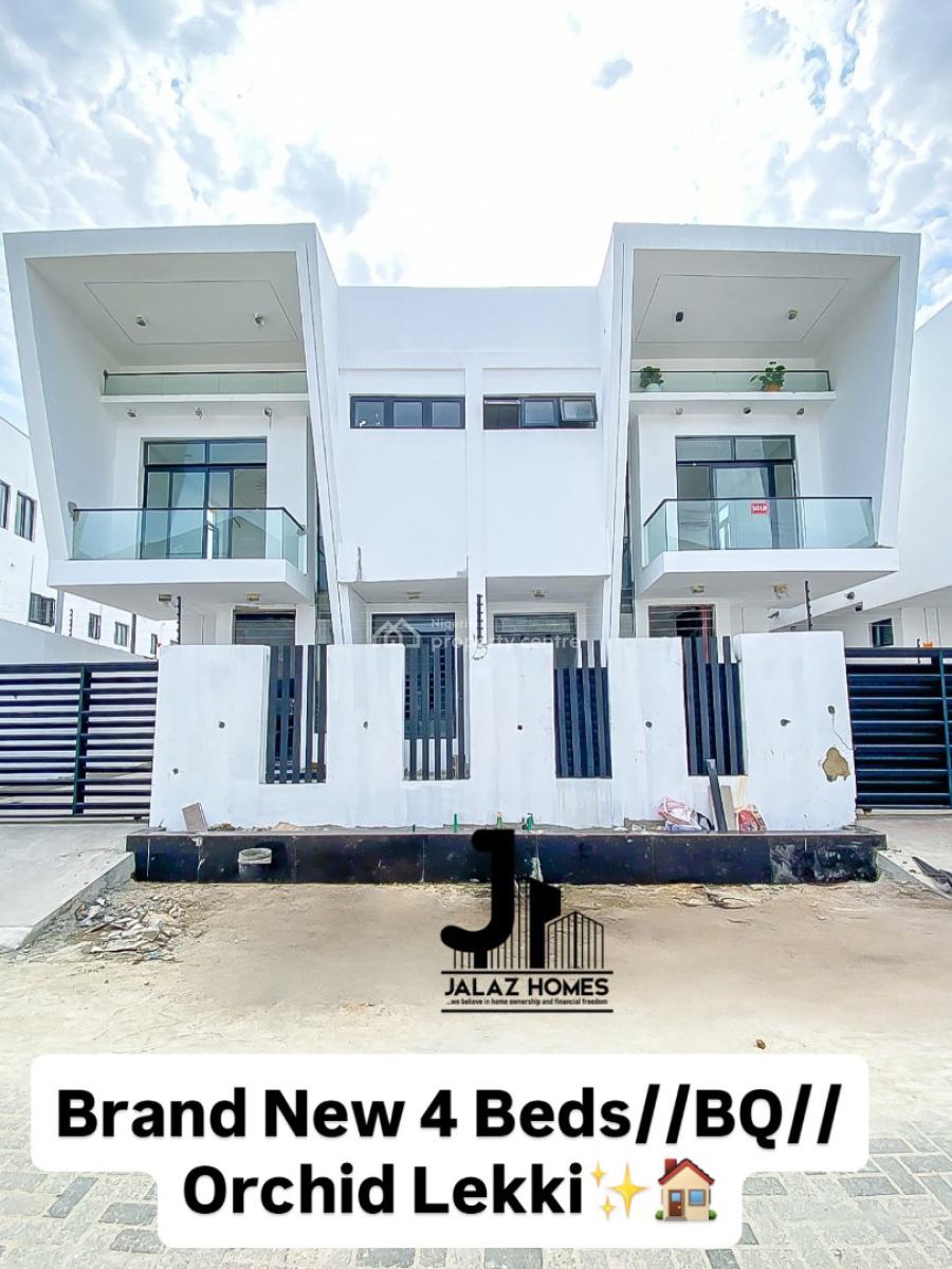 Brand New 4 Bedroom Semi Detached Home with a Bq, Lekki, Lagos, House for Sale