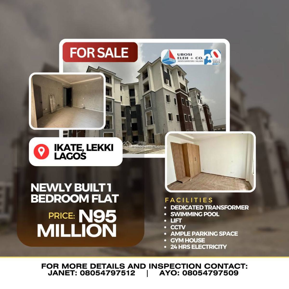 1 Bedroom Serviced Flats, Ikate Elegushi, Lekki, Lagos, Mini Flat (room and Parlour) for Sale