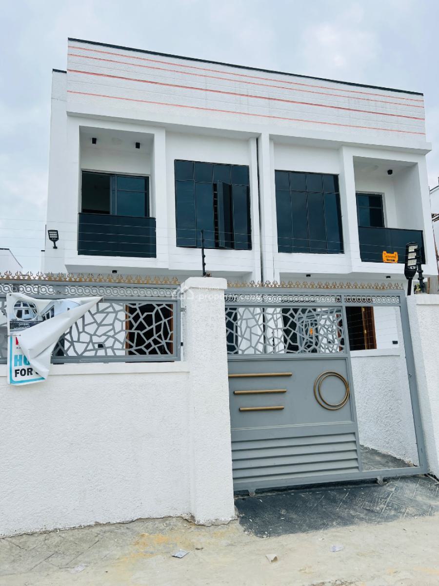 Contemporary 3 Bedroom Semi Detached Duplex with a Bq in a Secured Est, Ikota Villa Estate, Ikota, Lekki, Lagos, Semi-detached Duplex for Sale