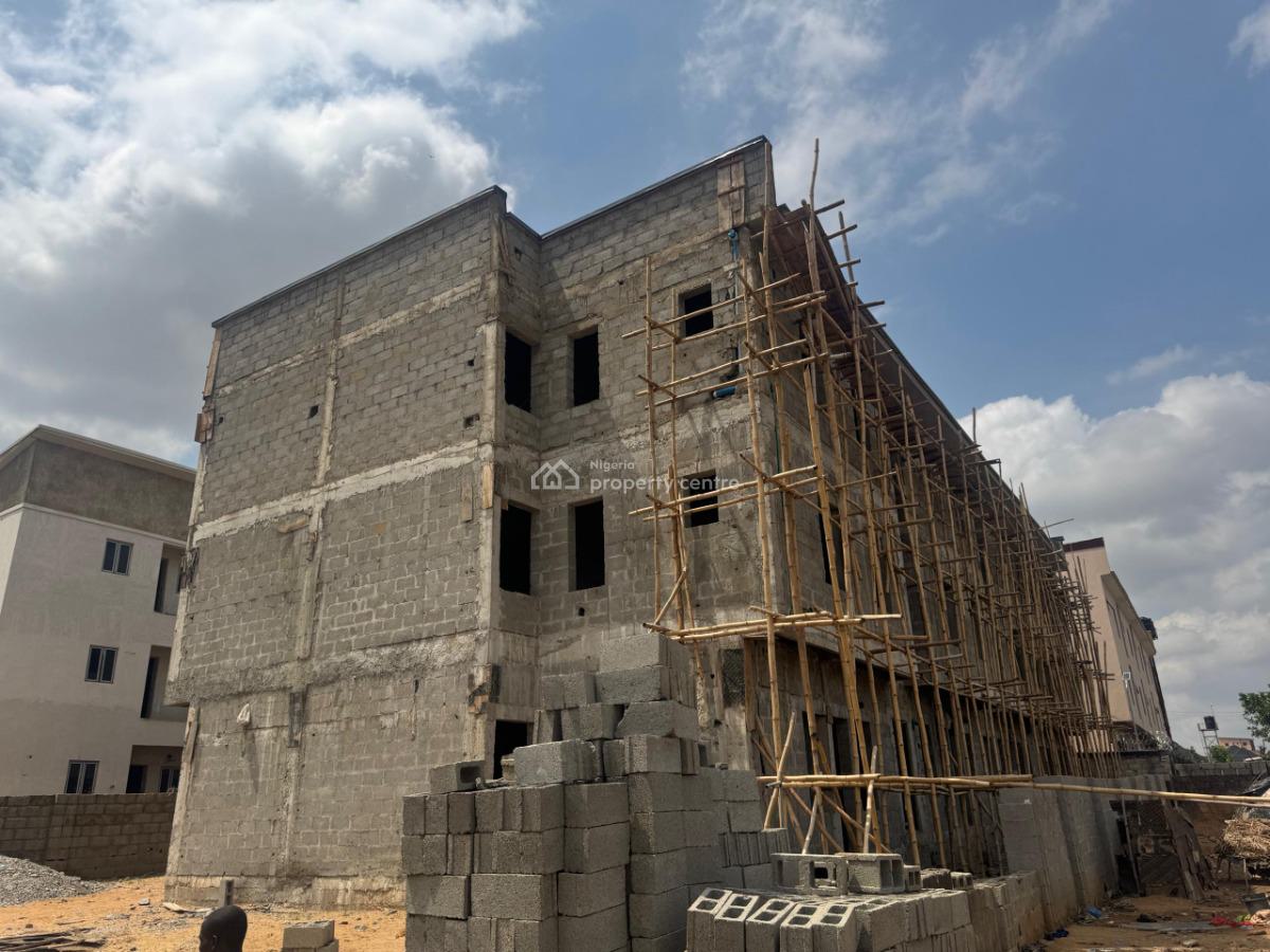 Four Bedroom Terrace Duplex in Carcass Level in a Strategic Area, Life Camp, Abuja, Terraced Duplex for Sale