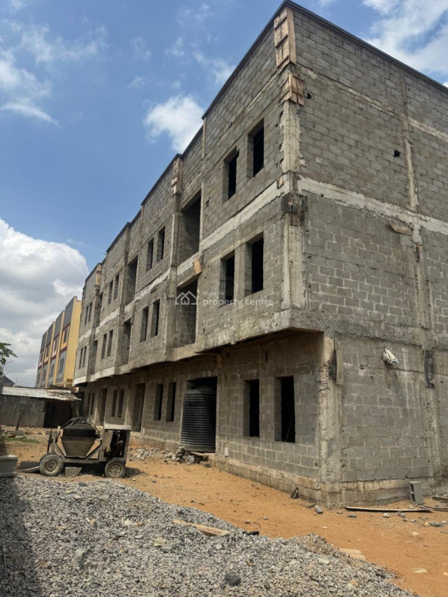 Four Bedroom Terrace Duplex in Carcass Level in a Strategic Area, Life Camp, Abuja, Terraced Duplex for Sale