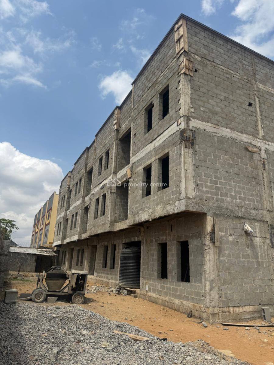 Four Bedroom Terrace Duplex in Carcass Level in a Strategic Area, Life Camp, Abuja, Terraced Duplex for Sale