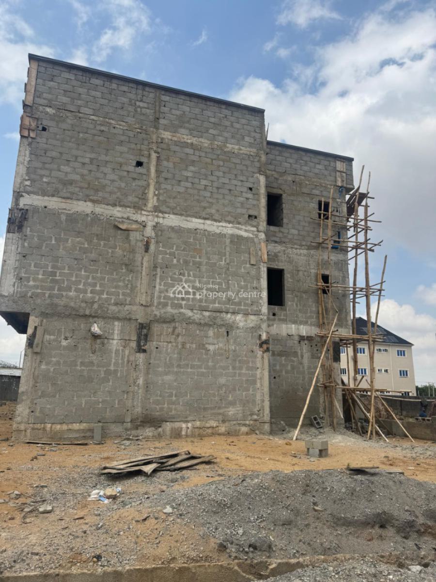 Four Bedroom Terrace Duplex in Carcass Level in a Strategic Area, Life Camp, Abuja, Terraced Duplex for Sale