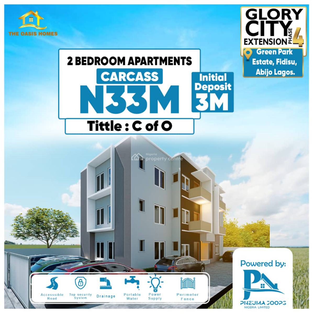 Beautiful 2 Bedroom Apartment, Spread Payment Over 24 Months; Green Park Estate, Abijo, Lekki, Lagos, Flat / Apartment for Sale