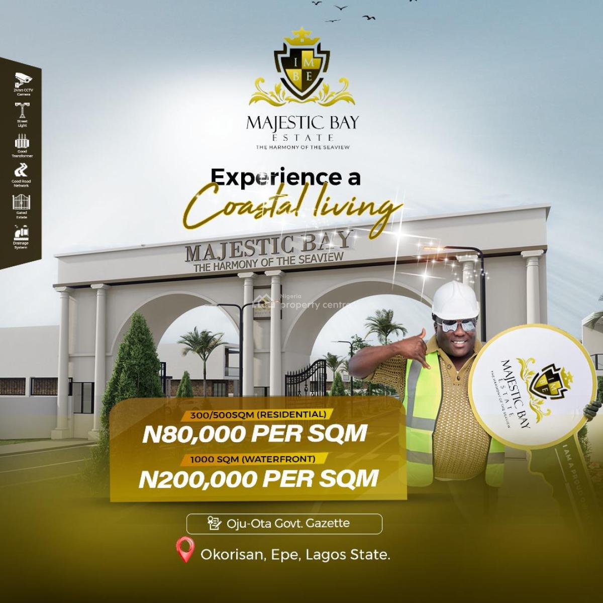 Waterfront Estate, Majestic Bay Estate, Okorisan, Epe, Lagos, Residential Land for Sale