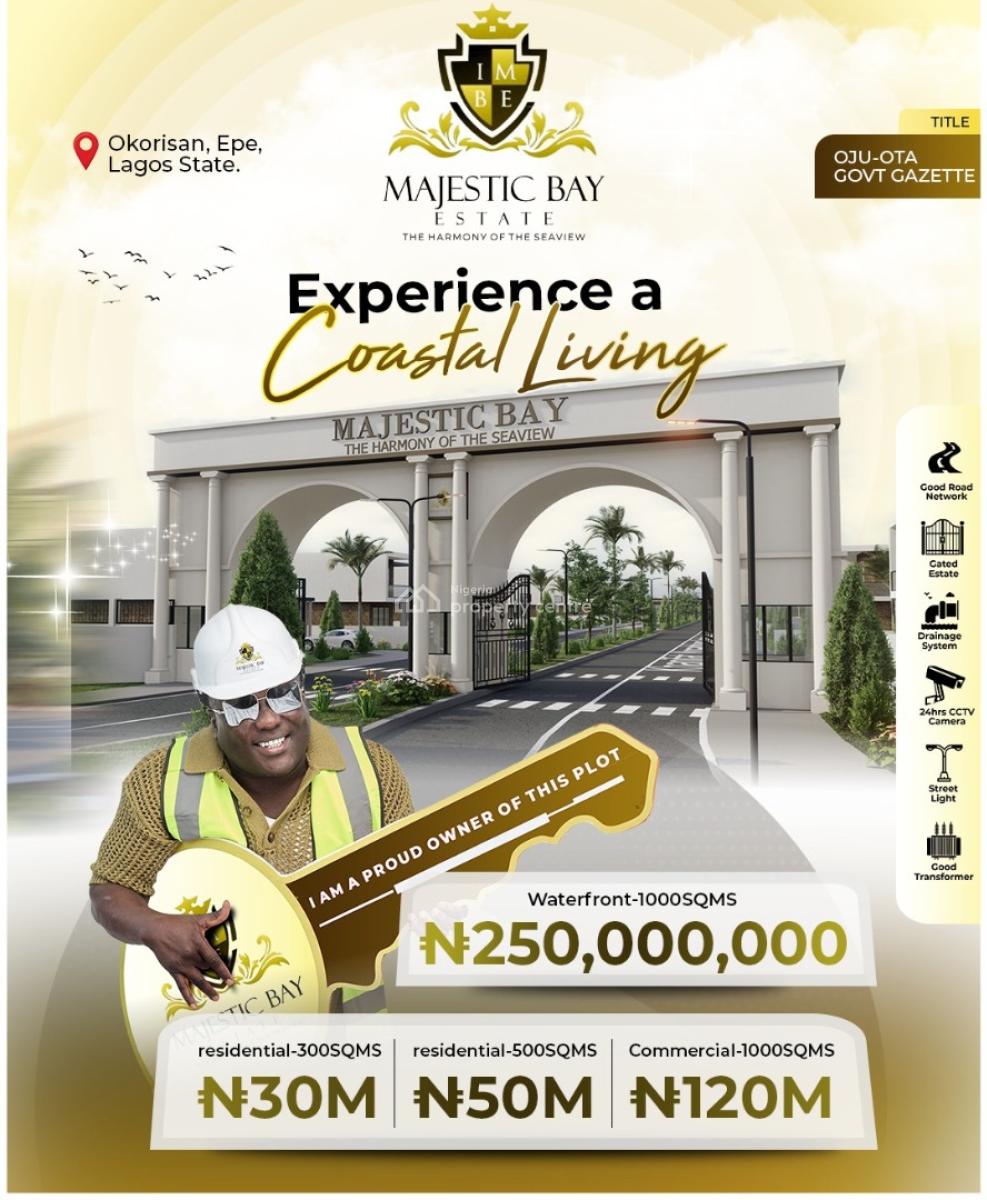 Waterfront Estate- Experience a Coastal Living, Majestic Bay Estate, Okorisan, Epe, Lagos, Residential Land for Sale