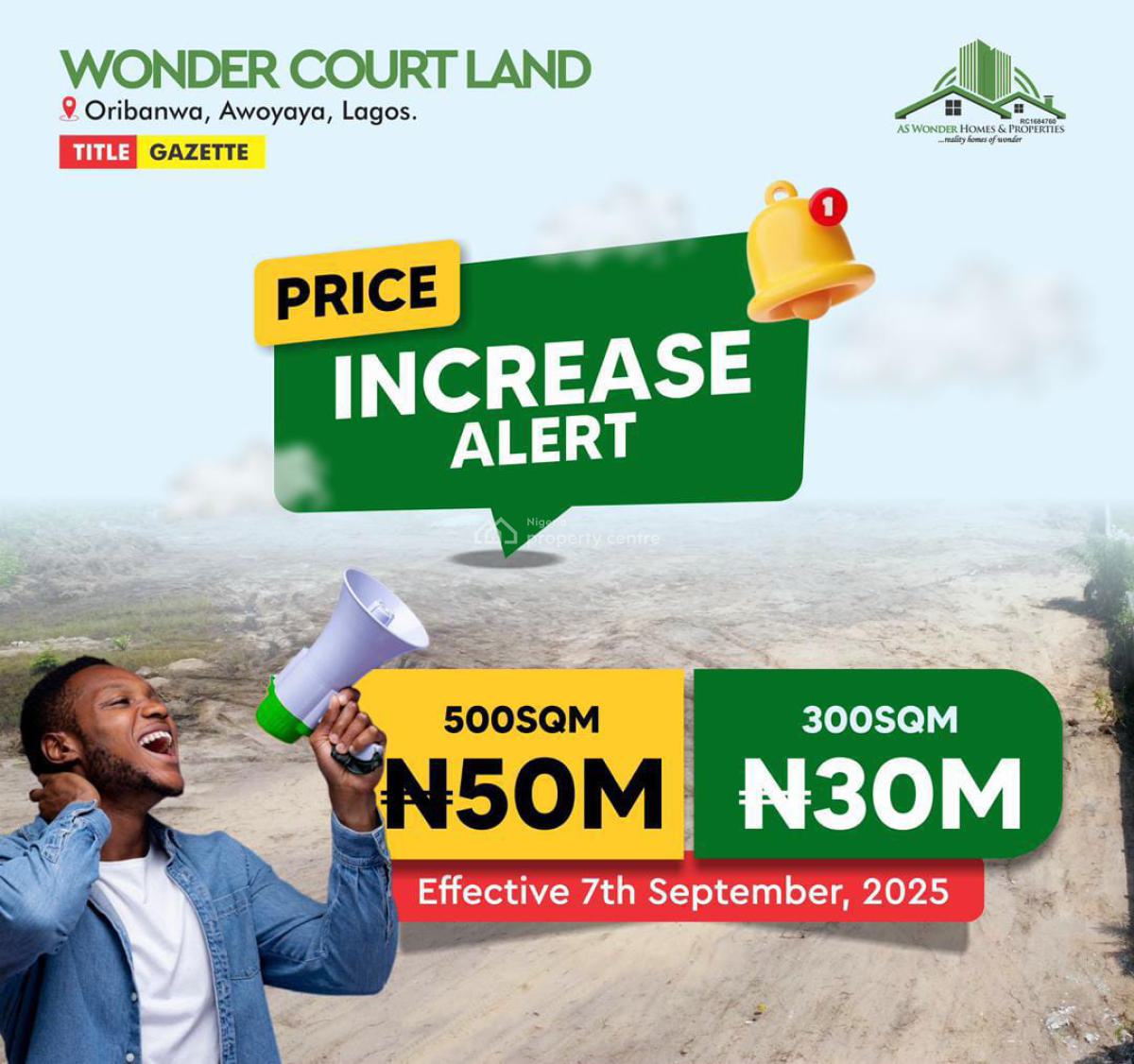 100% Dry Land in a Prestigious, Fast-developing Location., Oriban-wa Wonda Land Estate, Awoyaya, Ibeju Lekki, Lagos, Residential Land for Sale