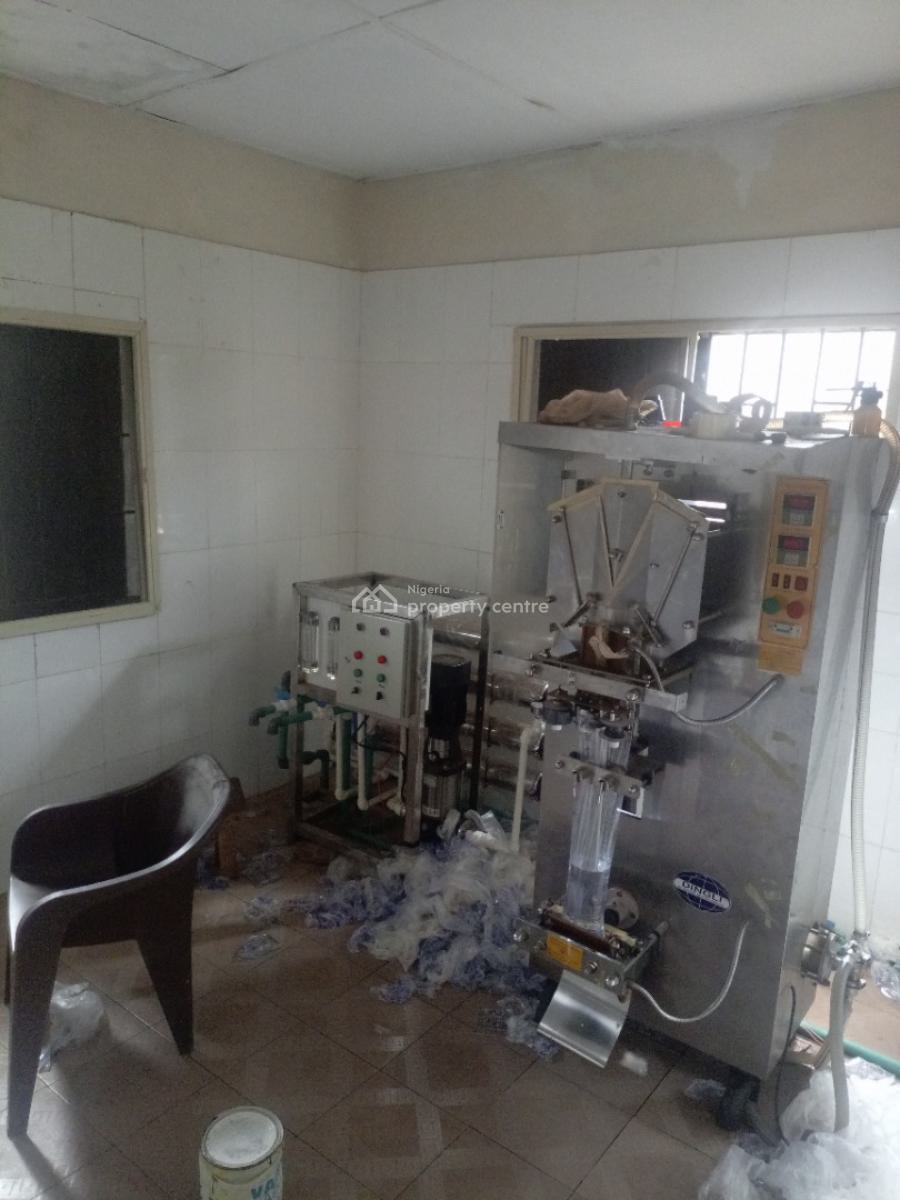 Functioning Pure Water Factory on Almost a Plot of Land, Opposite Lagelu Grammar School, Agugu, Lagelu, Oyo, Factory for Sale