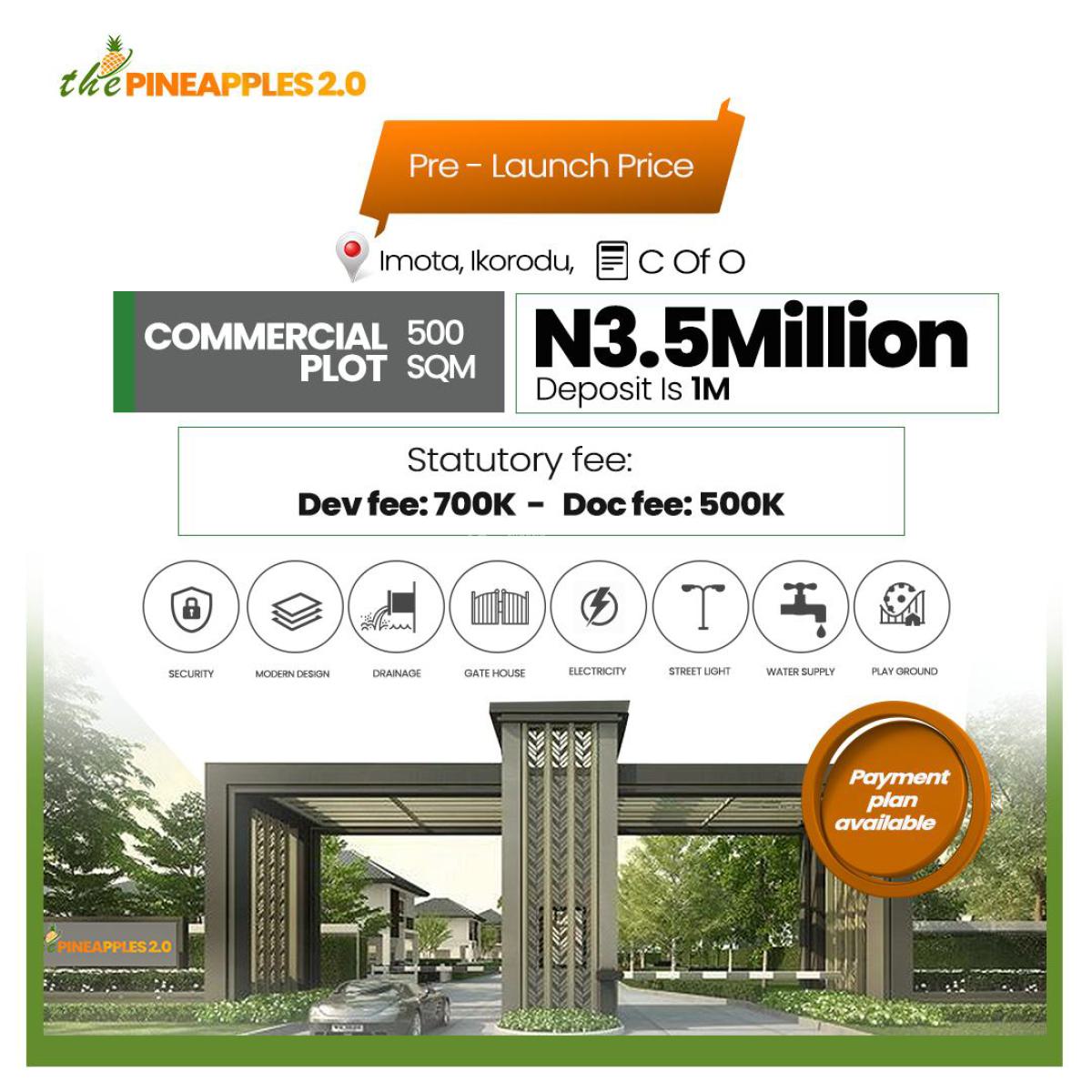 500 Sqm Genuine Dry Land, Imota Rice Mill By Caleb University, Imota, Ikorodu, Lagos, Mixed-use Land for Sale