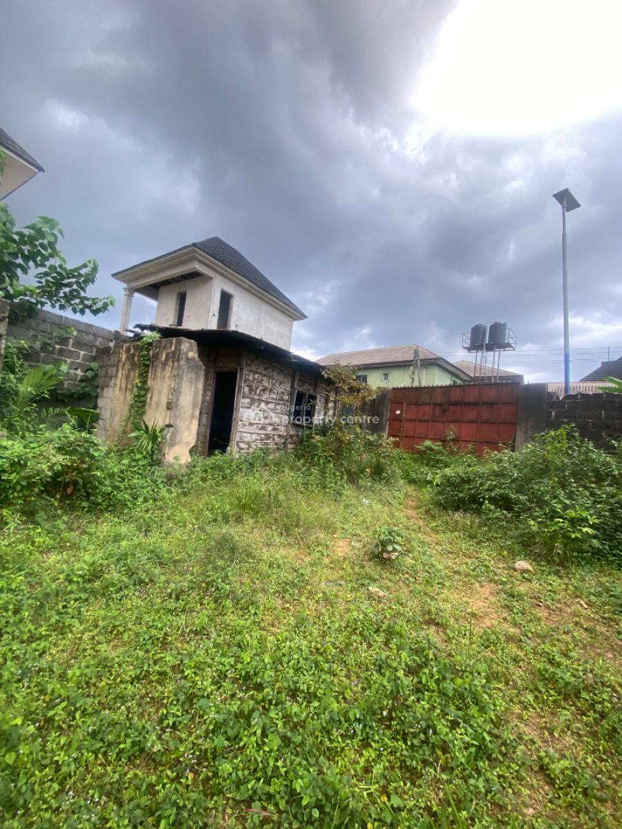 Well Located Table Dry Two and Half Plots of Land with Carcass Duplex, Woji / Federal Housing Estate, Port Harcourt, Rivers, Mixed-use Land for Sale