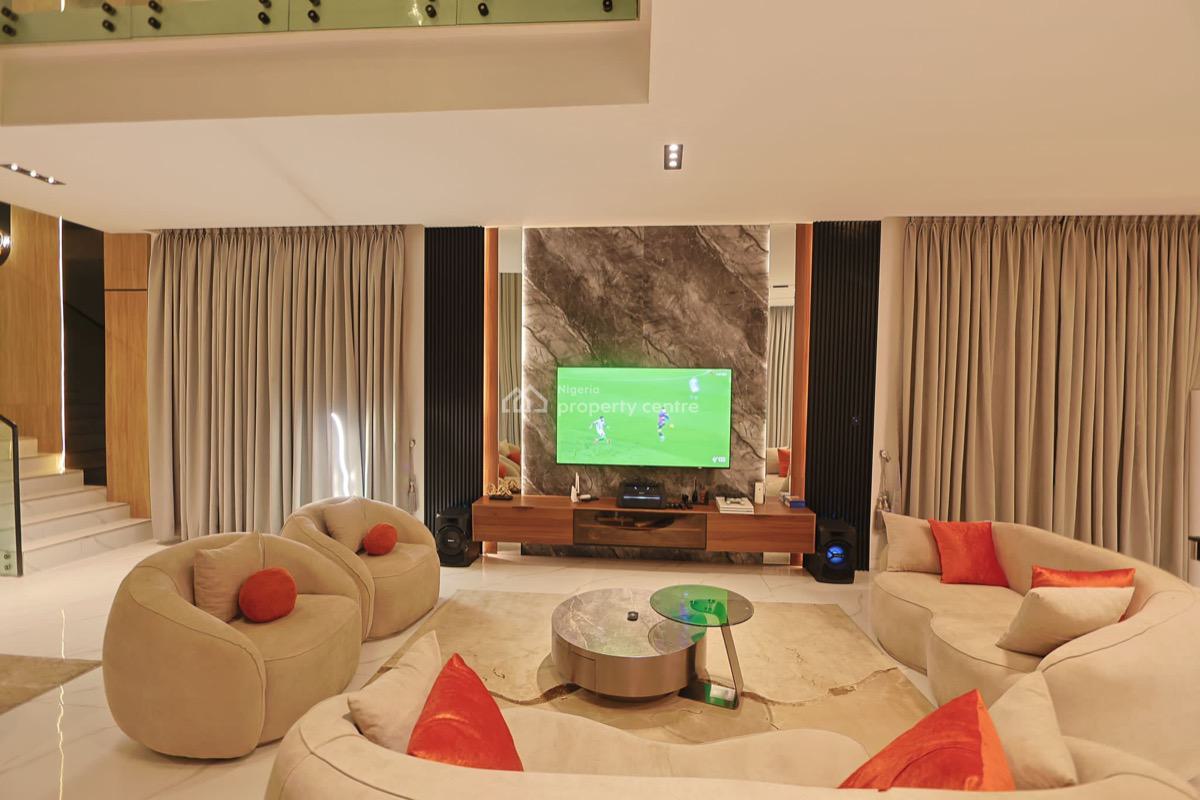 5 Bedroom Duplex with Pool,snooker,cinema,ps4,tennis,rooftop Lounge, Chevron, Lekki, Lagos, Detached Duplex Short Let
