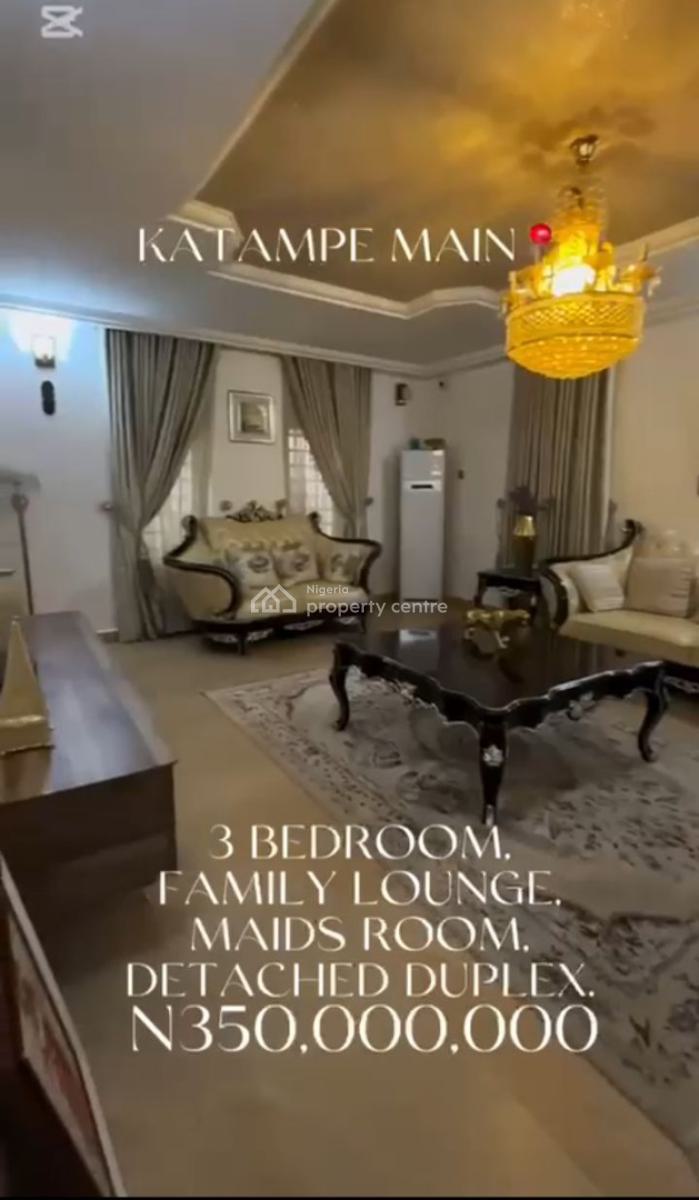 Luxury 4 Bedroom Detached Duplex, Close to New Maitama Nicon Bridge, Katampe, Abuja, Detached Duplex for Sale