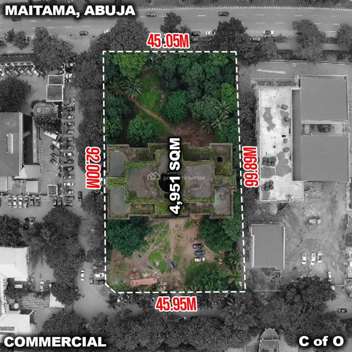 4900sqm of Land (with Demolishable Structure on It), Maitama District, Abuja, Commercial Land for Sale