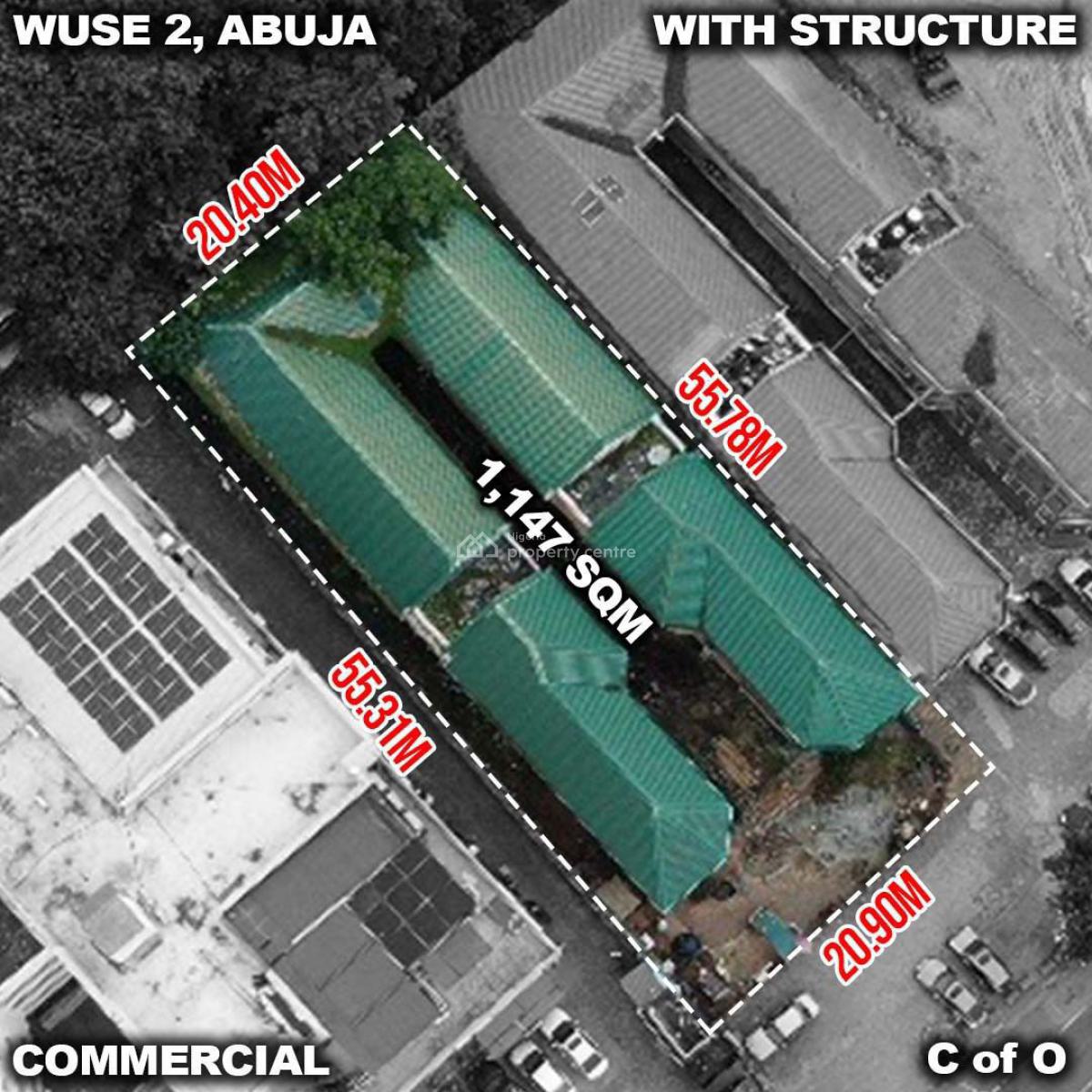 1,100sqm of Land (with Demolishable Structure on It), Wuse 2, Abuja, Commercial Land for Sale