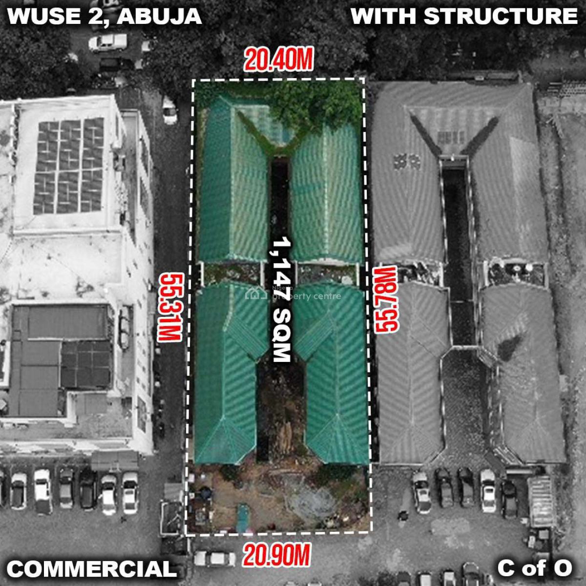 1,100sqm of Land (with Demolishable Structure on It), Wuse 2, Abuja, Commercial Land for Sale