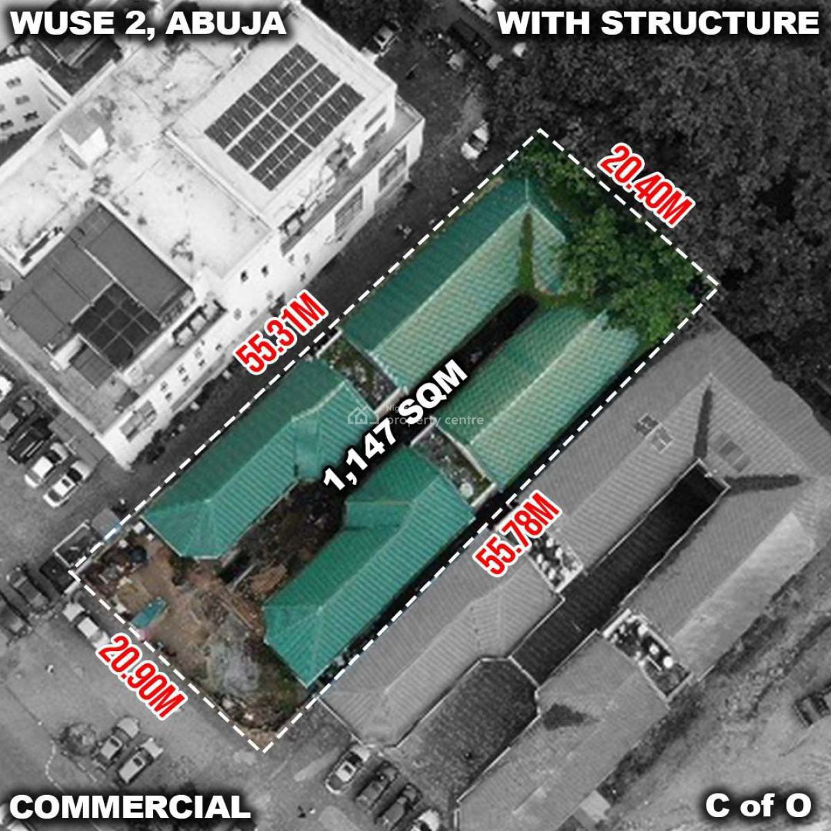 1,100sqm of Land (with Demolishable Structure on It), Wuse 2, Abuja, Commercial Land for Sale