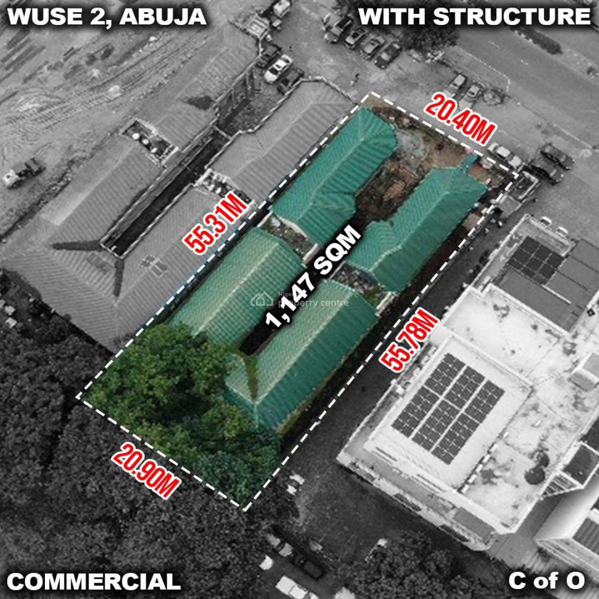 1,100sqm of Land (with Demolishable Structure on It), Wuse 2, Abuja, Commercial Land for Sale