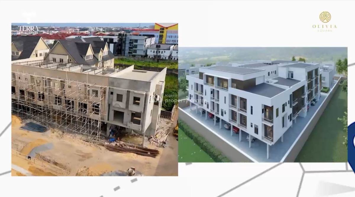 Shell Finished 3bedroom Massionette with Bq, Olivia Square, Osapa, Lekki, Lagos, Terraced Duplex for Sale