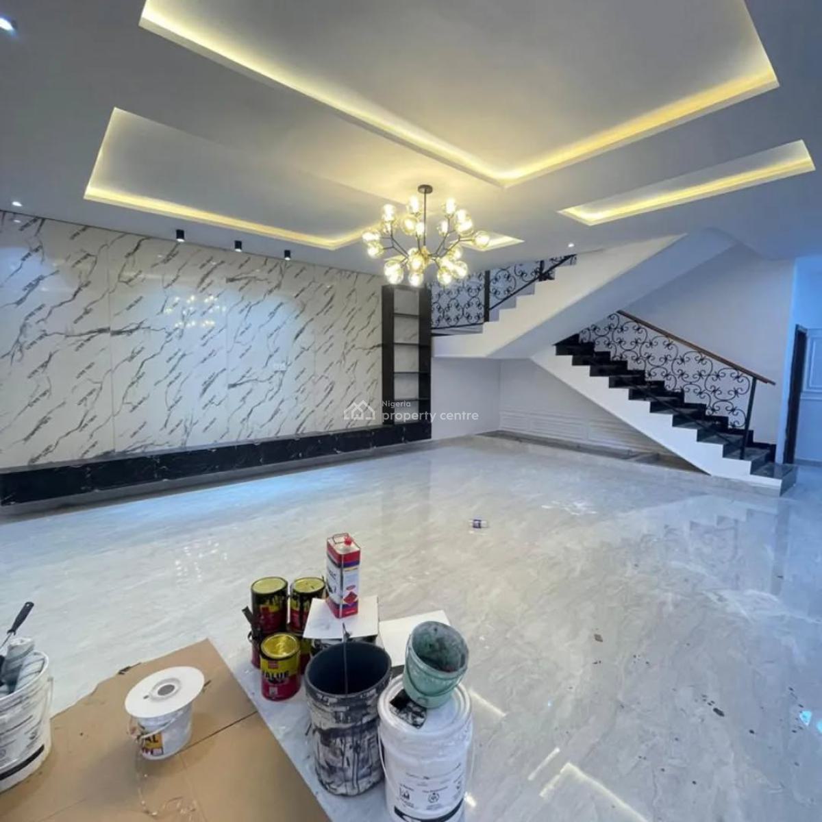 Spacious Four Bedroom Semi Detached Duplex with Gate House and Bq, Sangotedo, Ajah, Lagos, Semi-detached Duplex for Sale