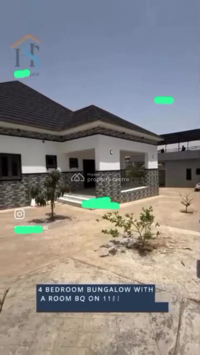 4 Bedroom Detached Bungalow with Bqs, Gatehouse and Sit Out Lounge, Galadimawa, Abuja, Detached Bungalow for Sale