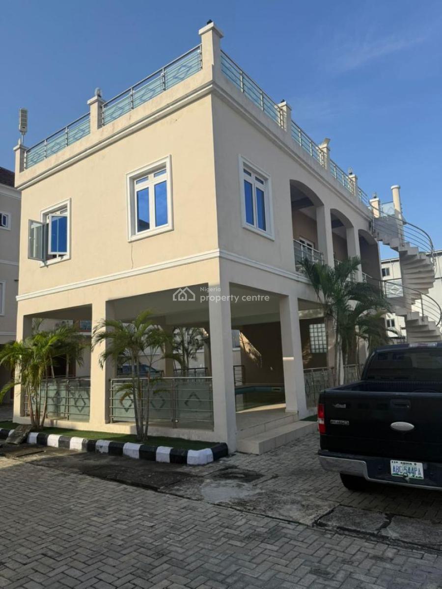 Tastefully Built 4 Bedroom Terrace with a Bq in a Secured Estate, Agungi, Lekki, Lagos, Terraced Duplex for Rent