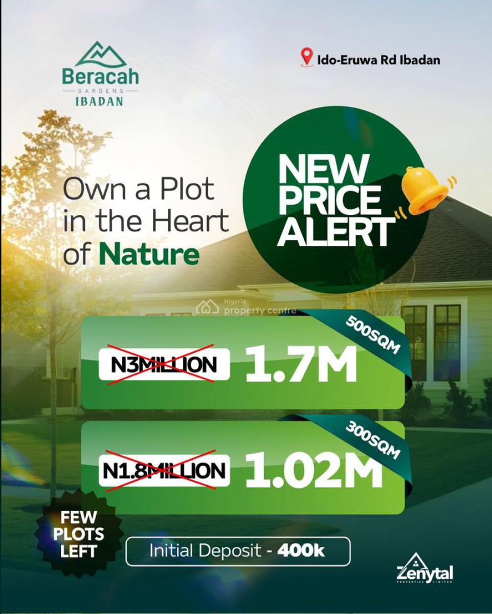 C of O Estate Land, Beracah Garden, Ido-eruwa Axis, Ibadan, Oyo, Residential Land for Sale