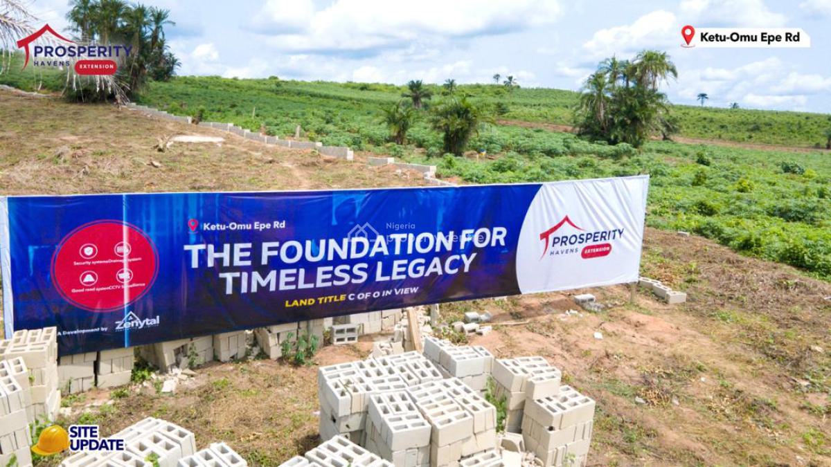 C of O Estate Land Facing The Express, Prosperity Havens Extension Estate, Ketu-omu Epe Road, Epe, Lagos, Residential Land for Sale