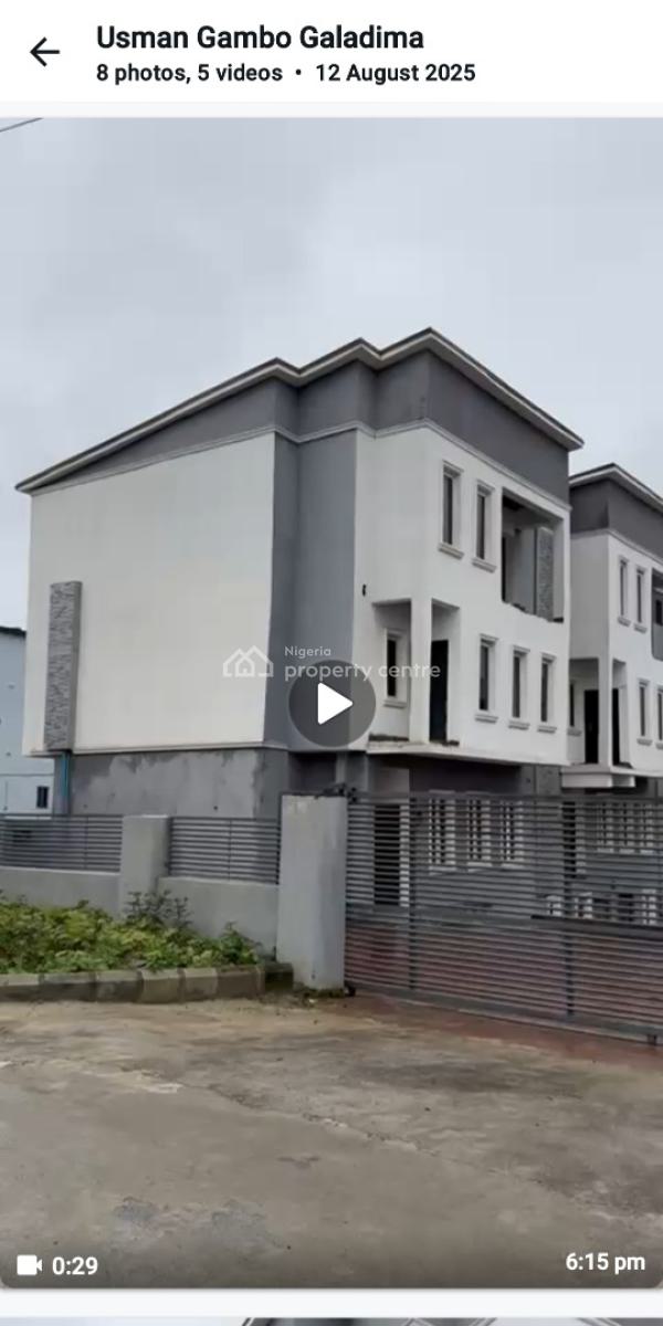 4 Bedroom Terrace Duplex Carcass, By Magistrate Court, Life Camp, Abuja, Terraced Duplex for Sale