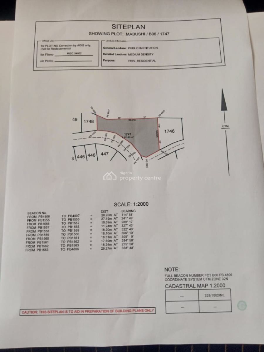a Standard, Executuve Land, Mabushi, Abuja, Mixed-use Land for Sale