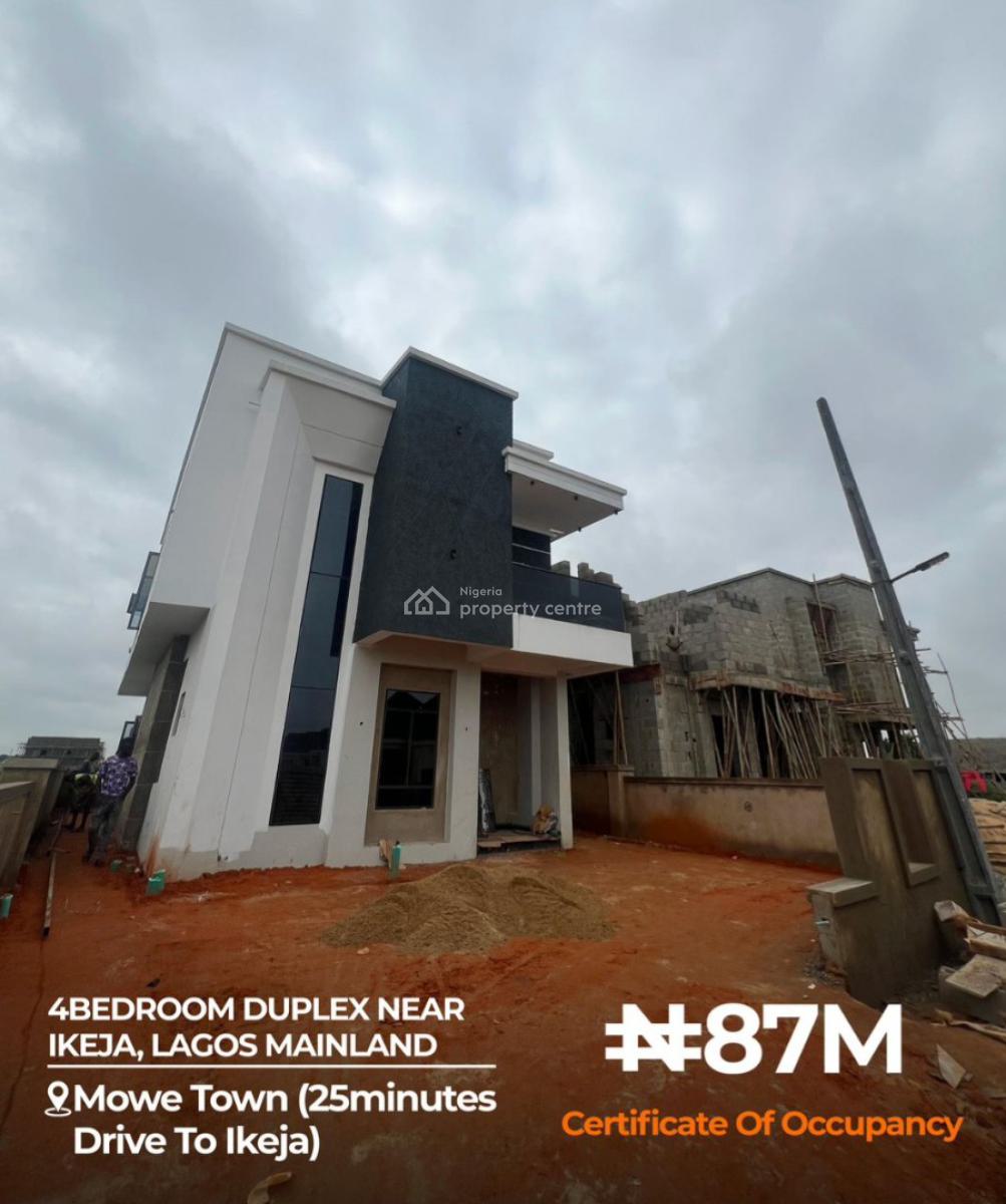 Newly Built 4 Bedroom Detached Duplex Mowe, Mowe Town Ogun State, Mowe Town, Ogun, Detached Duplex for Sale