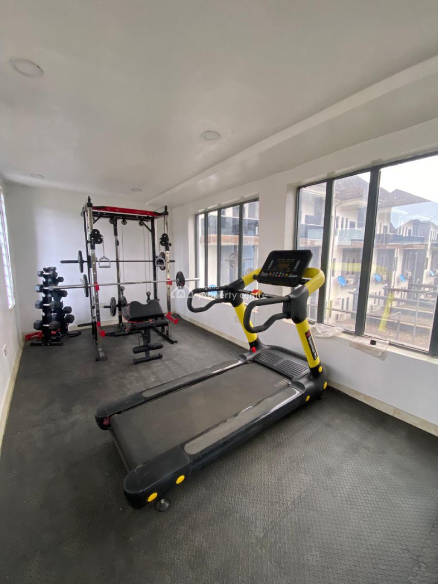 4 Bedroom Fully Furnished Terrace Duplex with a Fully Functioning Gym, Chevron Alternative, Lekki, Lagos, Terraced Duplex for Sale