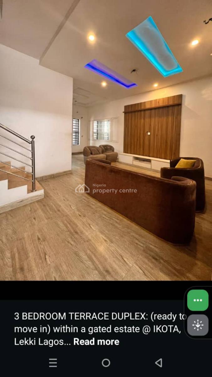 3 Bedroom Terrace Duplex, Ikota Villa Estate, Ikota, Lekki, Lagos, Terraced Duplex for Sale