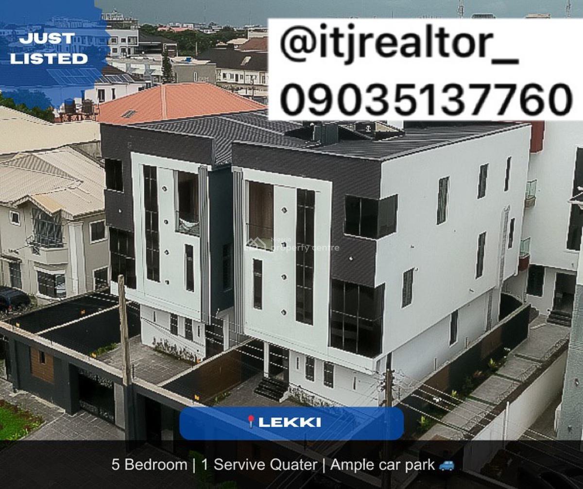 Lovely 5 Bedroom Detached Duplex with Bq, Lekki Phase 1, Lekki, Lagos, Detached Duplex for Sale