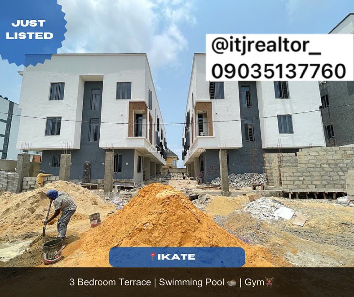 Lovely 3 Bedroom Terrace Duplex with Bq, Ikate, Ikate, Lekki, Lagos, Terraced Duplex for Sale