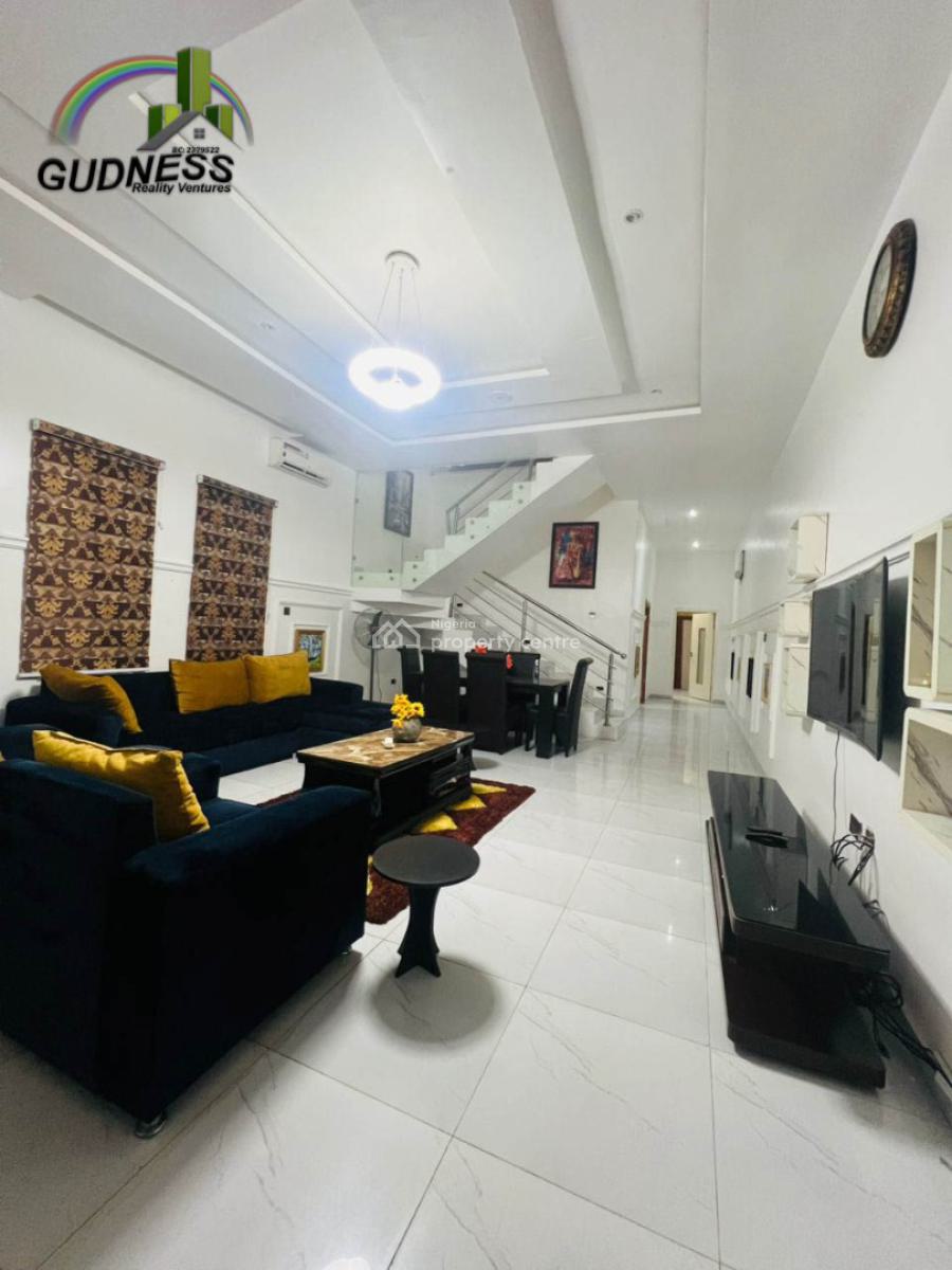 Furnished 4 Bedroom Semi-detached Duplex with Bq, Chevron, Lekki, Lagos, Semi-detached Duplex for Rent