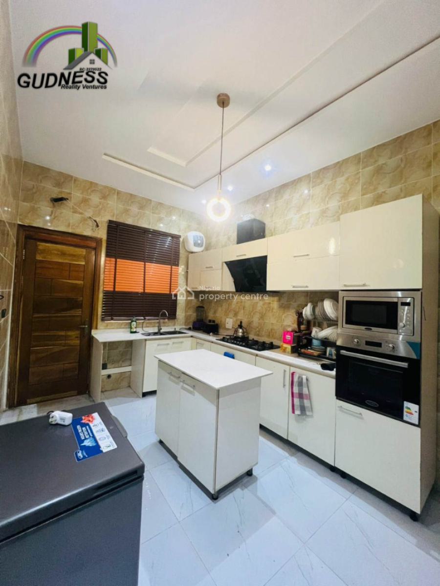 Furnished 4 Bedroom Semi-detached Duplex with Bq, Chevron, Lekki, Lagos, Semi-detached Duplex for Rent