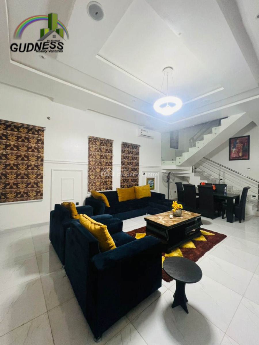 Furnished 4 Bedroom Semi-detached Duplex with Bq, Chevron, Lekki, Lagos, Semi-detached Duplex for Rent
