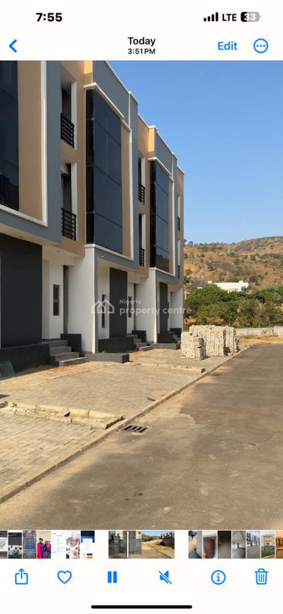 Luxury 4 Bedroom Terrace with Basement, Katamoe Extension, Katampe Extension, Katampe, Abuja, Terraced Duplex for Sale