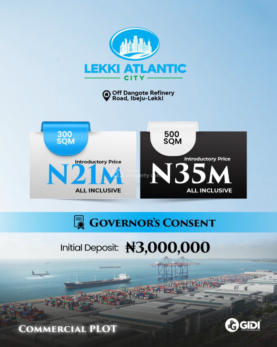 Lekki Atlantic City Estate Prime Plots Near Dangote Refinery& Sea Port, Ibeju Lekki, Lagos, Mixed-use Land for Sale
