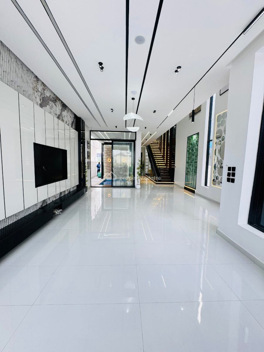 Contemporary 5 Bedroom Fully Detached Duplex with Pool, Located in a Serene, Beautiful and Secured Estate in Chevron Axis, Lekki, Lagos, Semi-detached Duplex for Sale