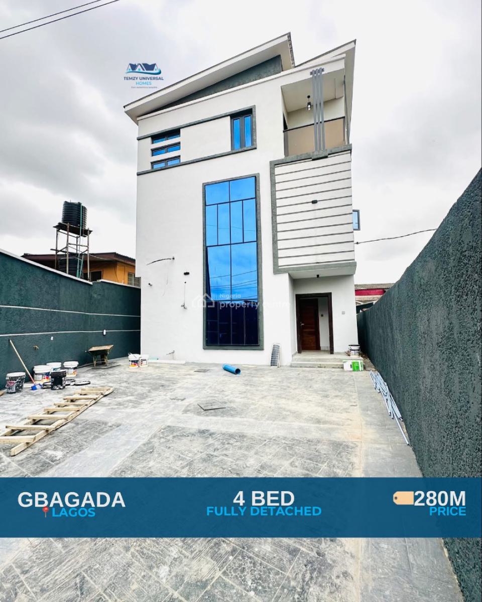 Luxury Fully Detached 4 Bedroom in a Prime Location, Gbagada, Lagos, Detached Duplex for Sale