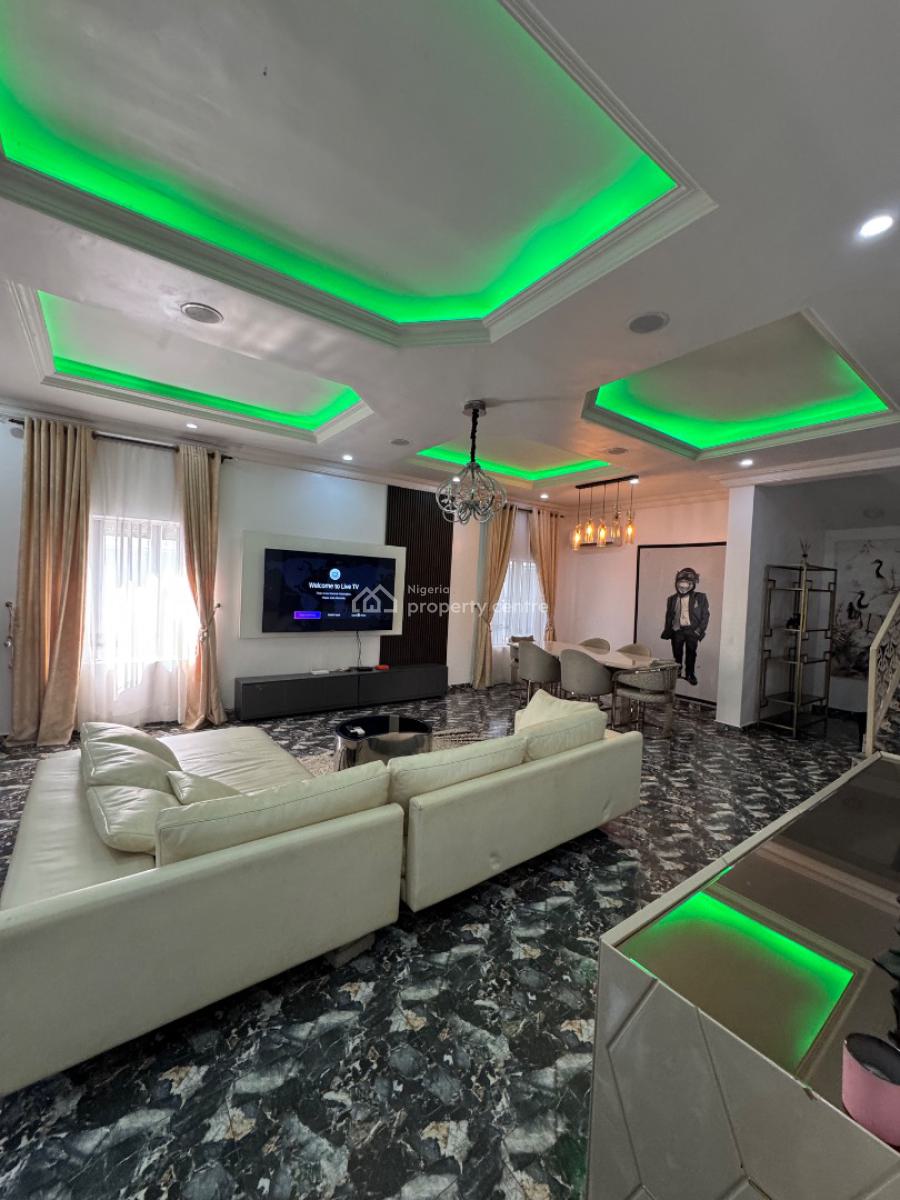 Fully Furnished 3 Bedroom Detached Duplex + 2 Bq, Standby Gen, Cinema, Osapa, Lekki, Lagos, Detached Duplex for Rent