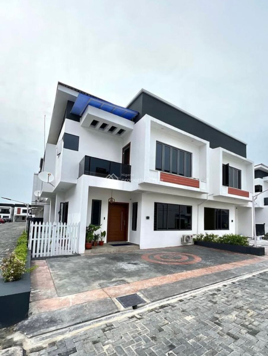 Fully Serviced 4bedroom Semi Det. Duplex with Swimg Pool, Gym, Balcony, in a Secured Estate, Ologolo, Lekki, Lagos, Semi-detached Duplex for Rent