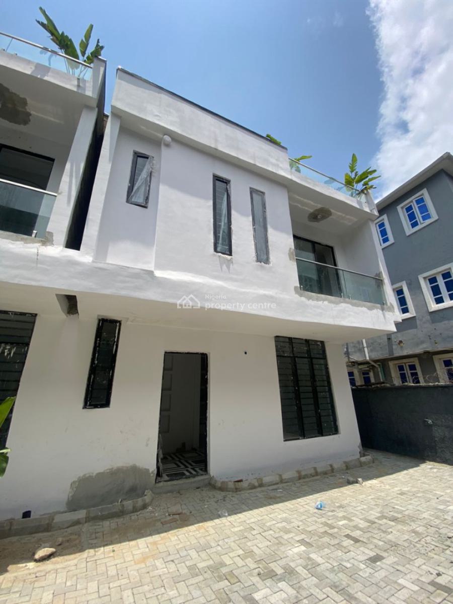 Service 4 Bedroom Duplex, The Prestigious Canna Land Estate By Dkk Well Secured Estate, Sangotedo, Ajah, Lagos, Terraced Duplex for Rent