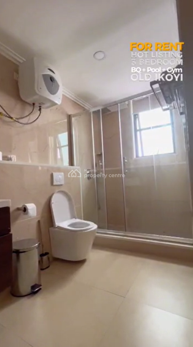 Unfurnished 3 Bedroom Flat on The 3rd Floor with 1 Bq, Old Ikoyi, Ikoyi, Lagos, Flat / Apartment for Rent