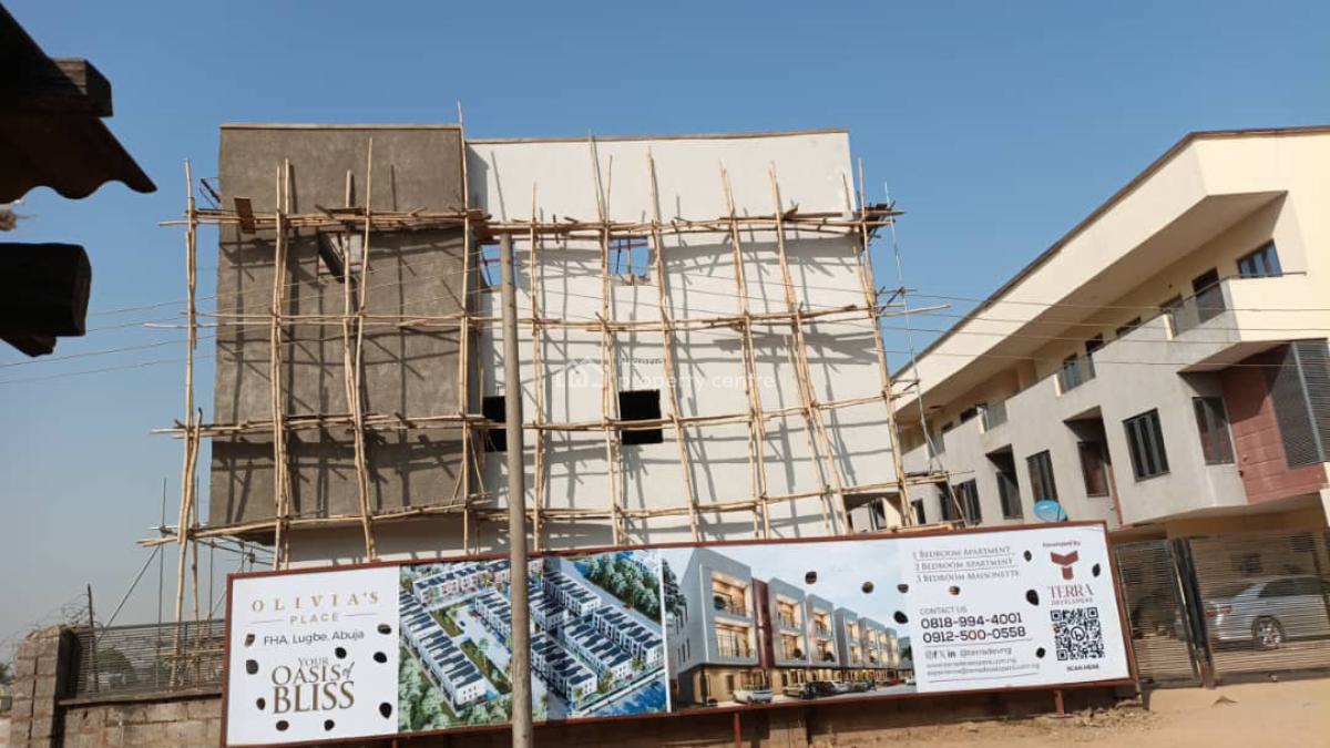 Shell Finished 2 Bedroom Maisonette with Bq, Fha (f.h.a), Lugbe District, Abuja, Terraced Duplex for Sale