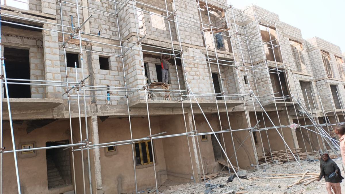 Shell Finished 2 Bedroom Maisonette with Bq, Fha (f.h.a), Lugbe District, Abuja, Terraced Duplex for Sale